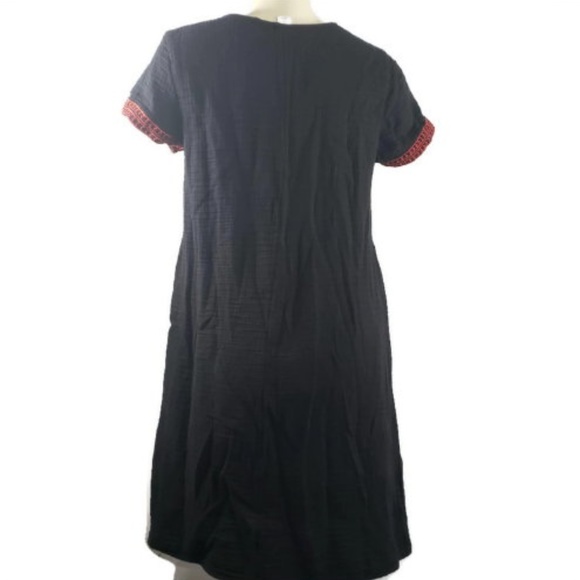 Old Navy embroidered elastic bust dress black soft comfy - Picture 4 of 8